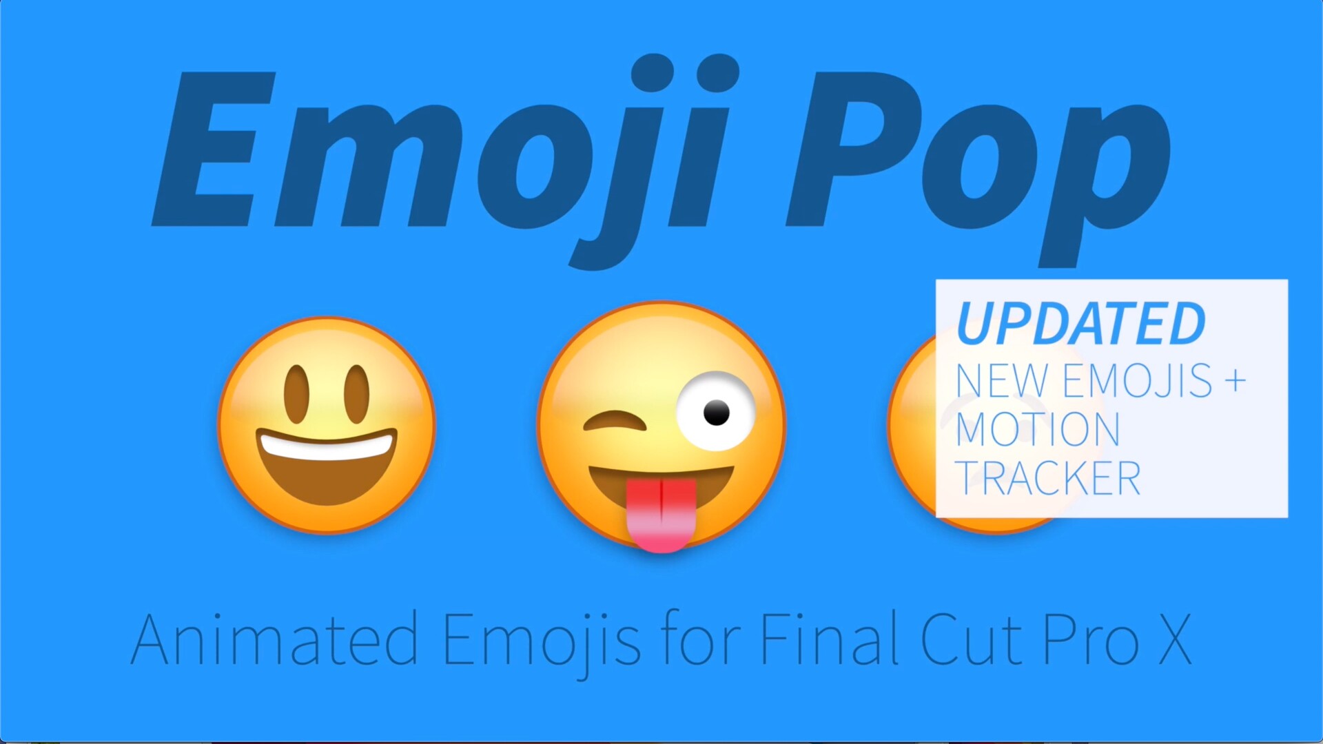 FCPX插件:Emoji Pop(102种动画表情符号)