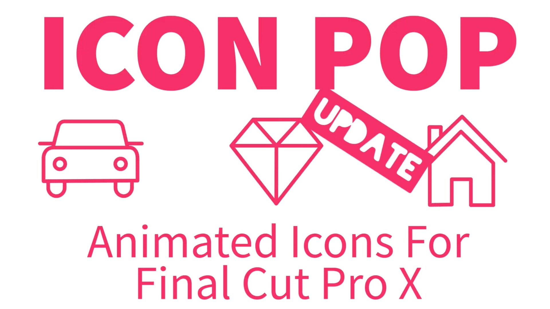 FCPX插件:Icon Pop(100个流行图标动画 )