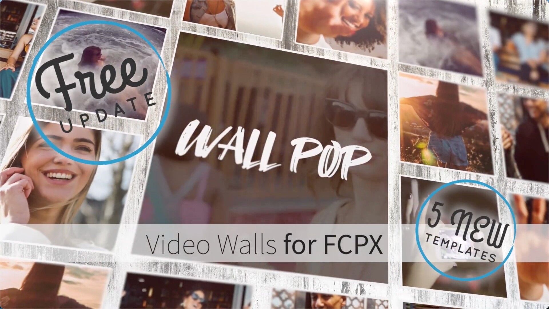 FCPX插件Wall Pop(动画视频墙)