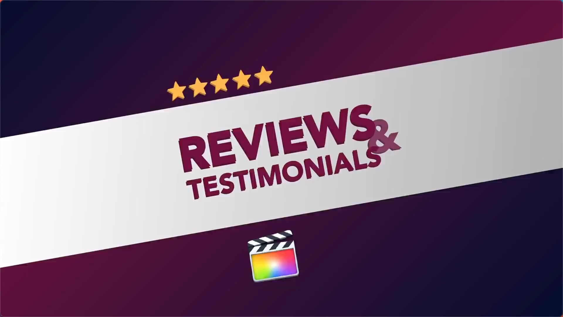 fcpx插件Reviews Testimonials(客户展示标题)