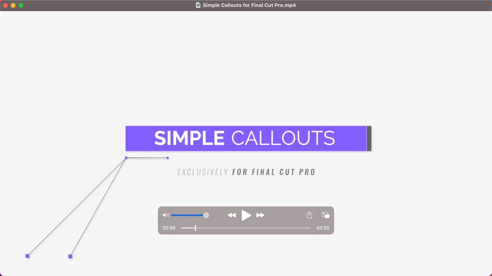 FCPX插件Simple Callouts(注释解说文字标题动画)