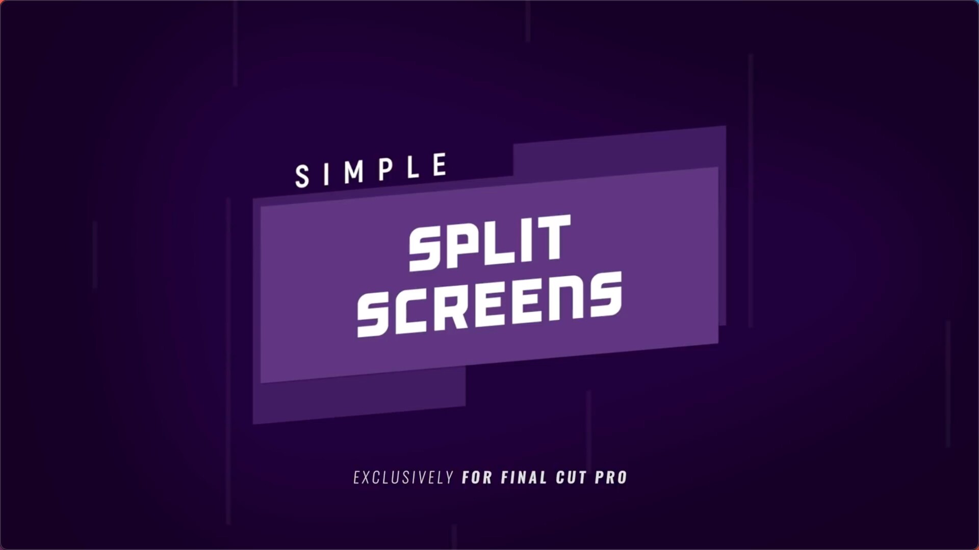 FCPX插件Simple Split Screen(动态分屏样式屏幕分割动画)