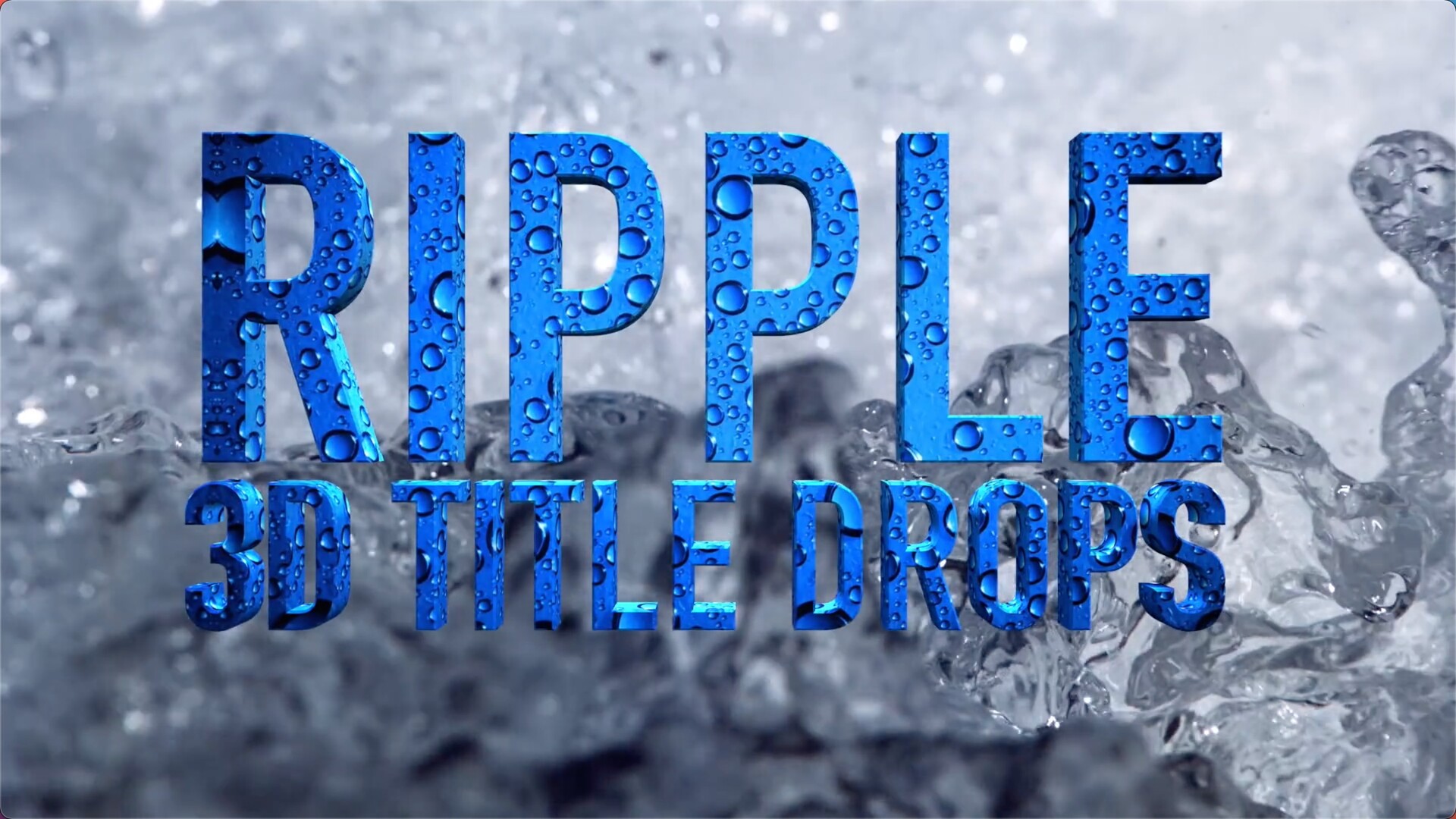 fcpx插件Ripple 3D Title Drops(波纹3d标题动画)