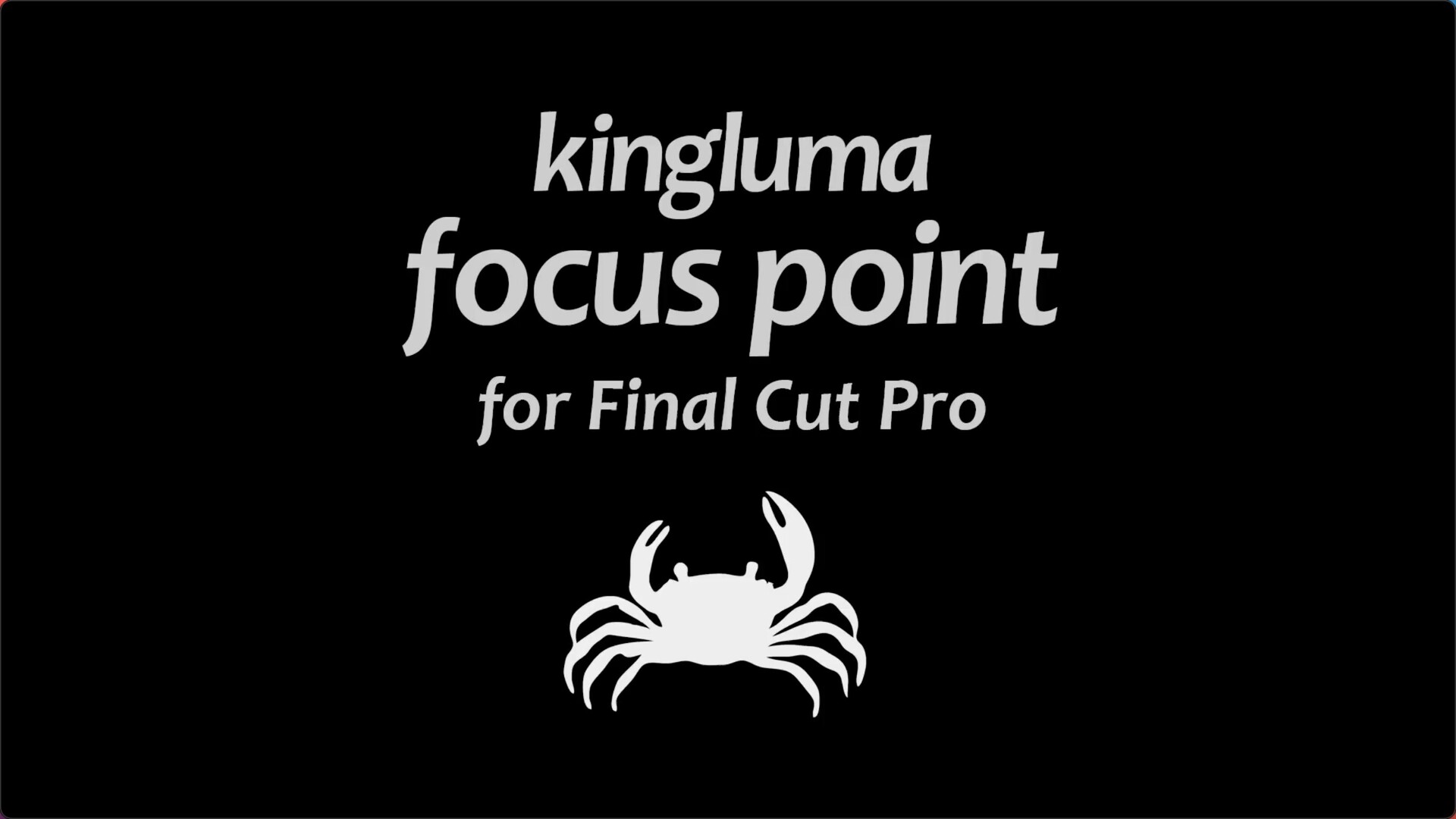 fcpx插件Kingluma Focus Point(模糊效果)