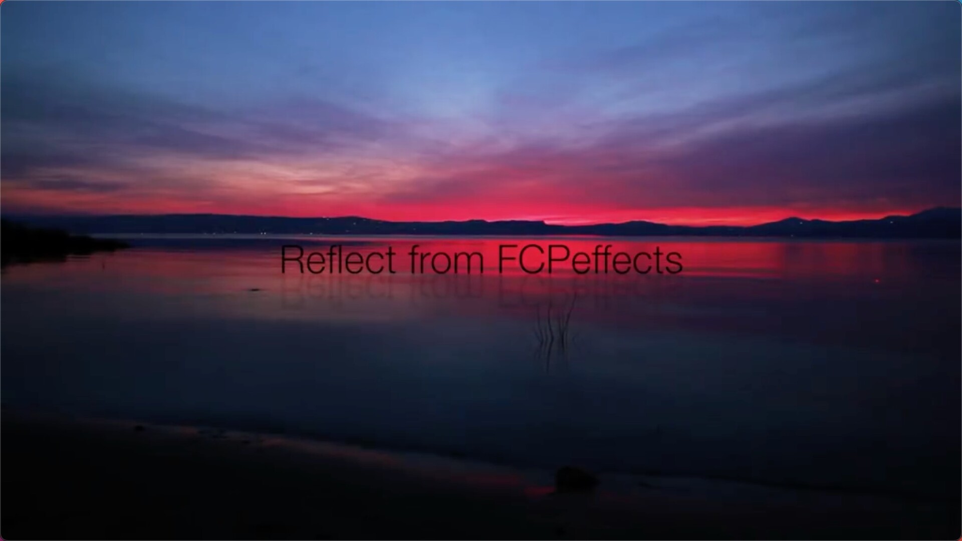 fcpx插件：Reflect(反射效果)