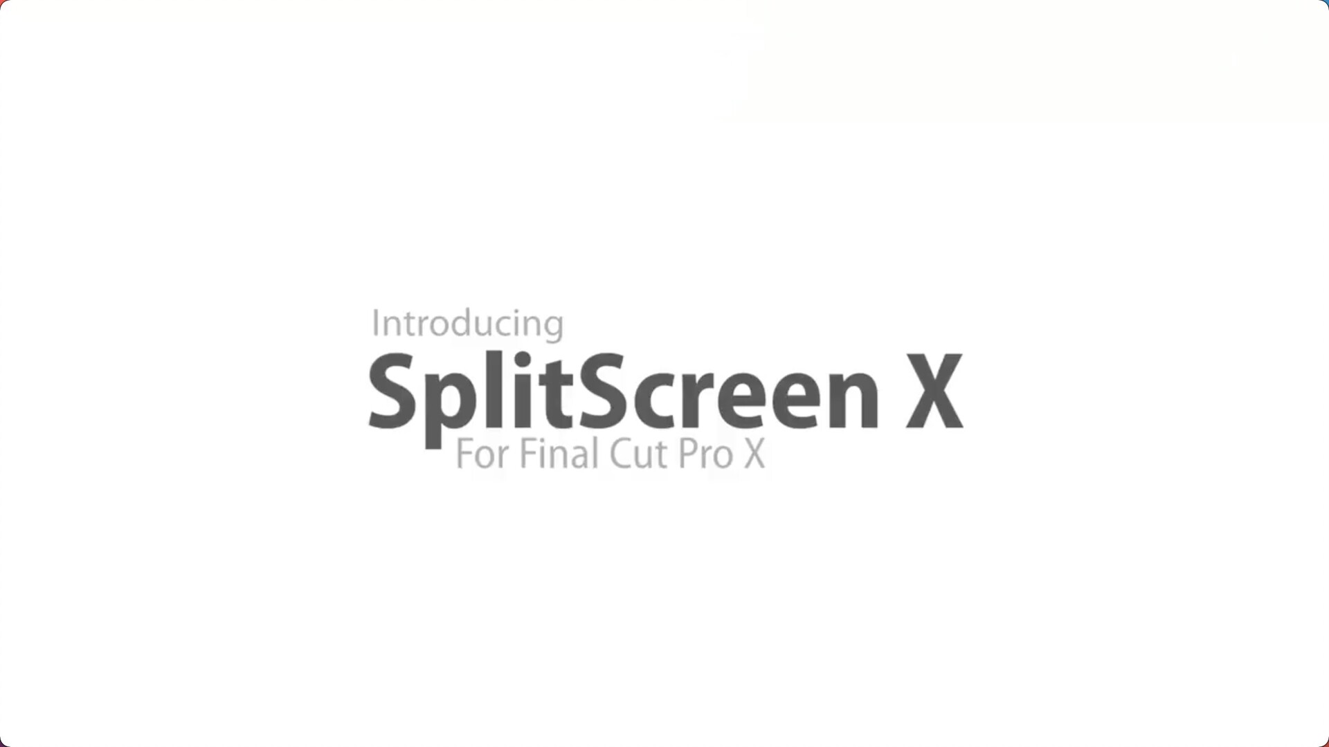 fcpx插件：Split Screen X(分屏插件)