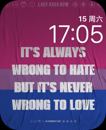 爱永远不会错(It’s never wrong to love)表盘