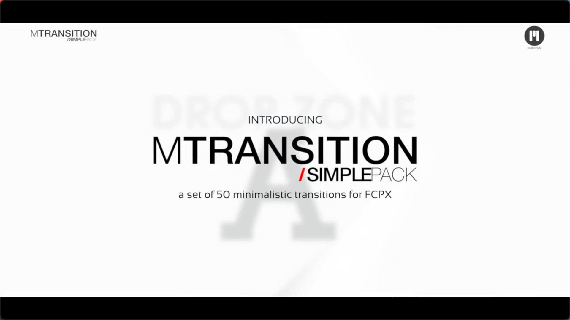 FCPX插件：50种简洁图形遮罩转场动画 mTransition Simple Pack