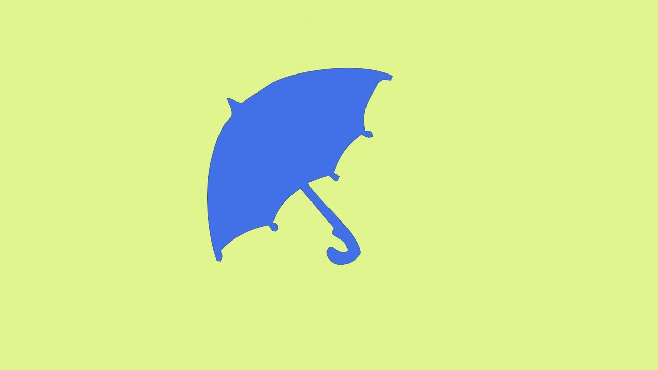 卡哇伊的雨伞图形PS形状
