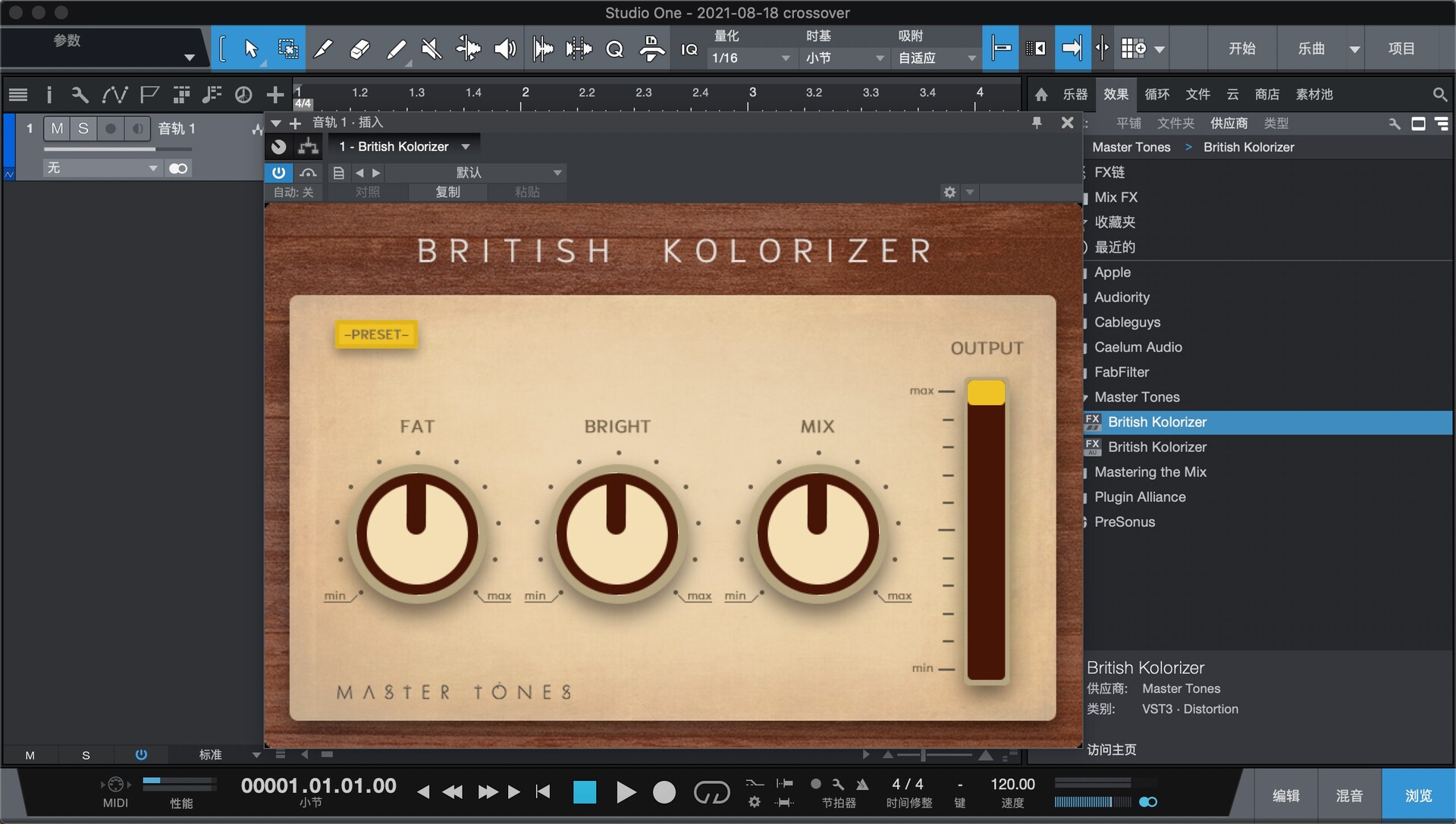 Master Tones British Kolorizer for Mac(饱和器插件)