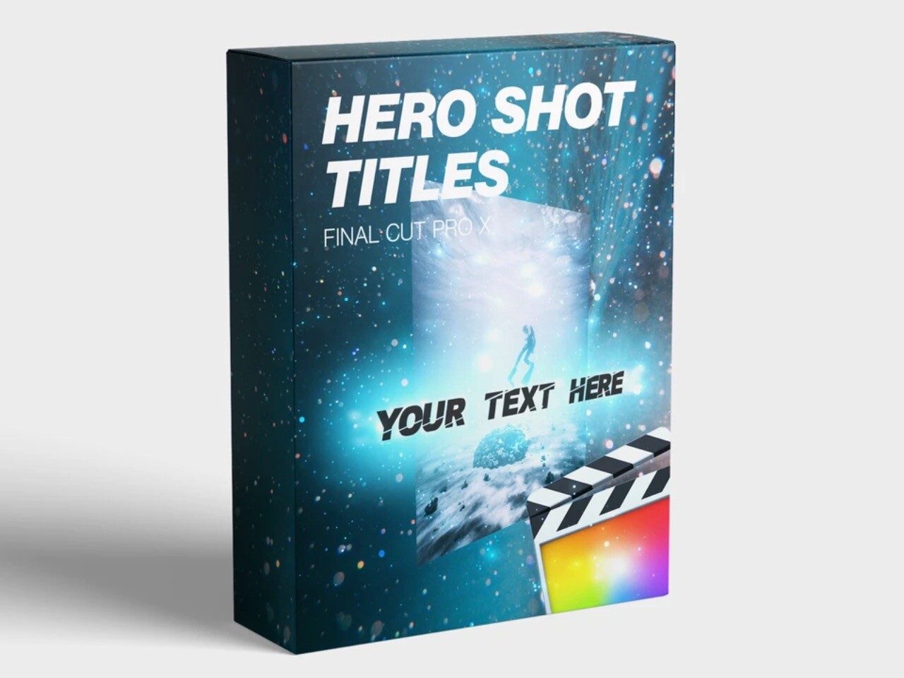fcpx插件：6个3D浮动镜头动画标题Hero Shot Titles