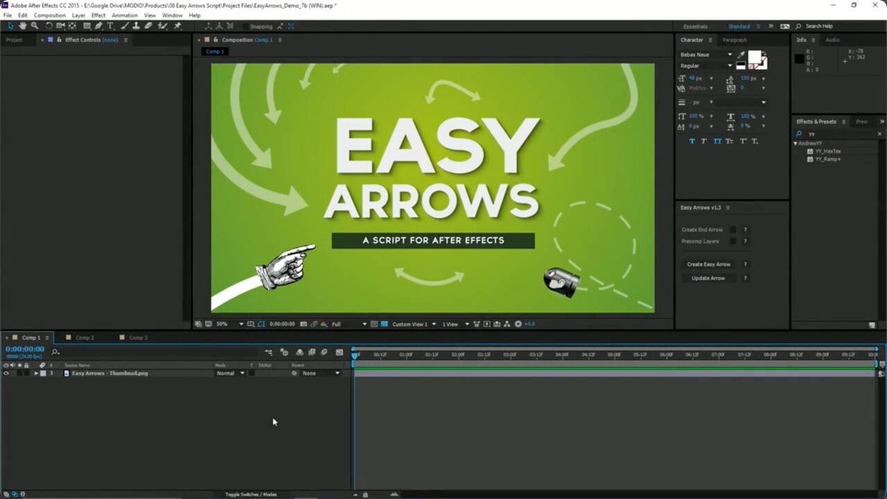 ae箭头动画制作脚本Easy Arrows Mac版