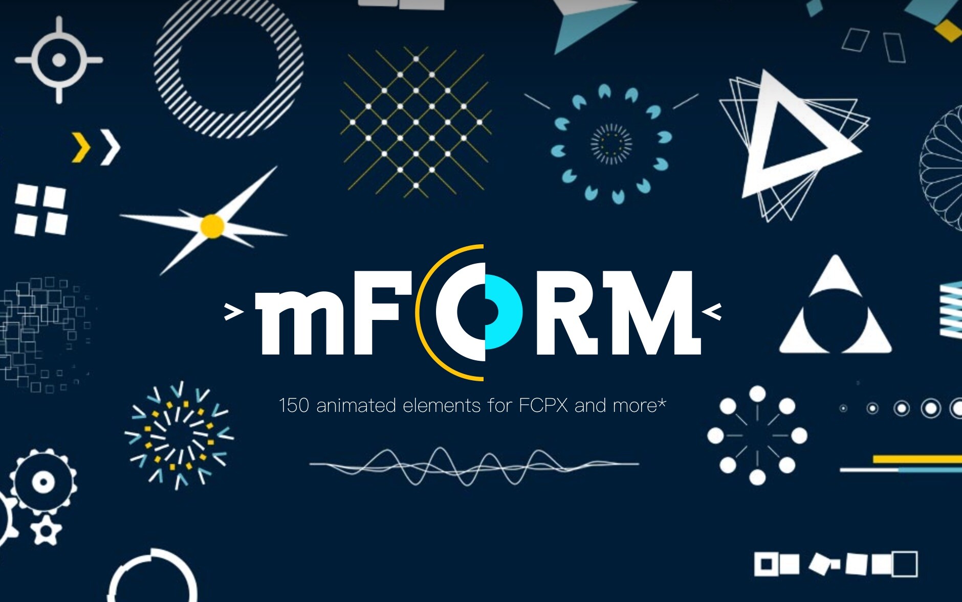  FCPX插件：150个动画元素mForm