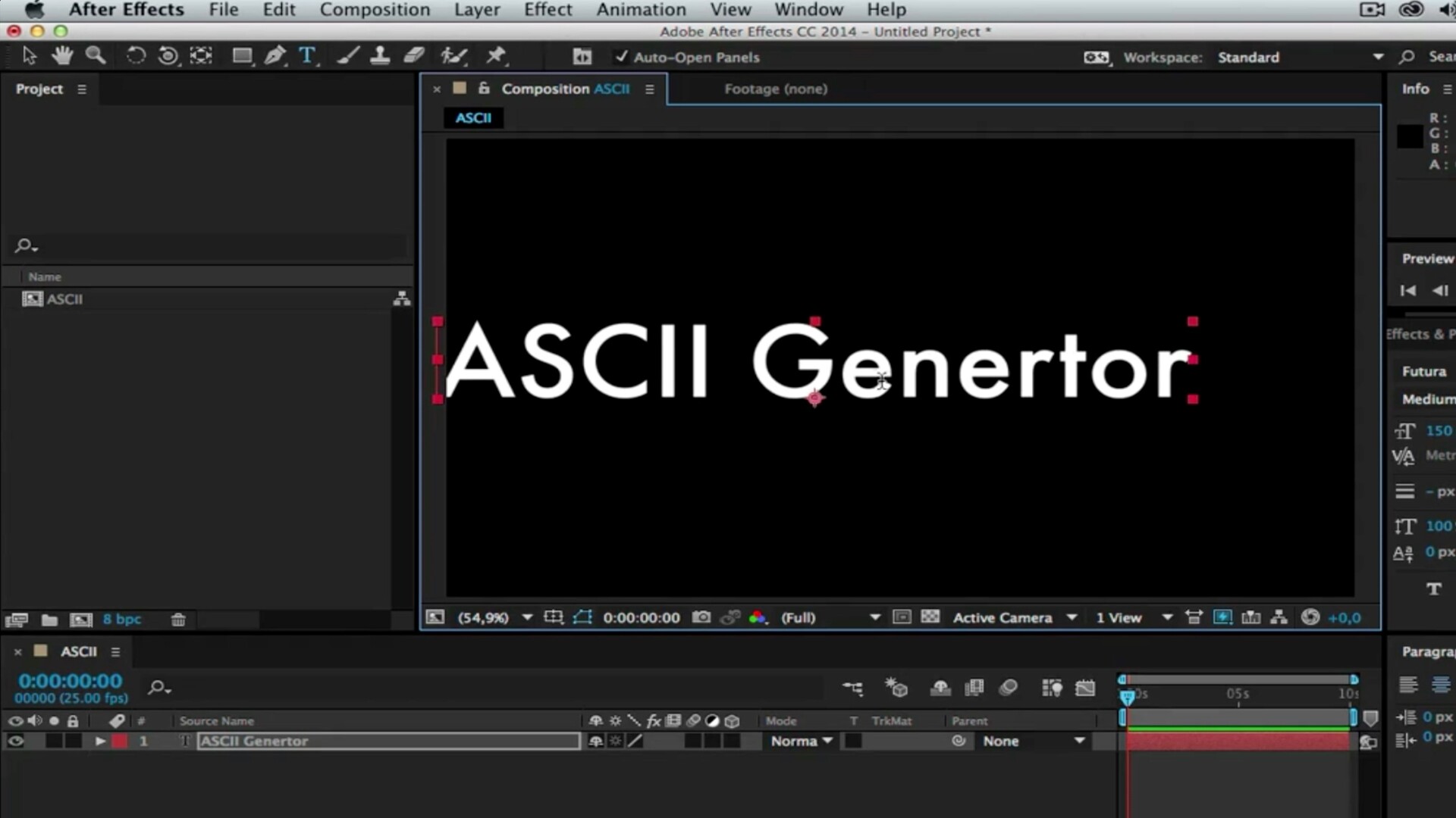 AE脚本-复古编码ASCII艺术效果生成特效脚本ASCII Generator