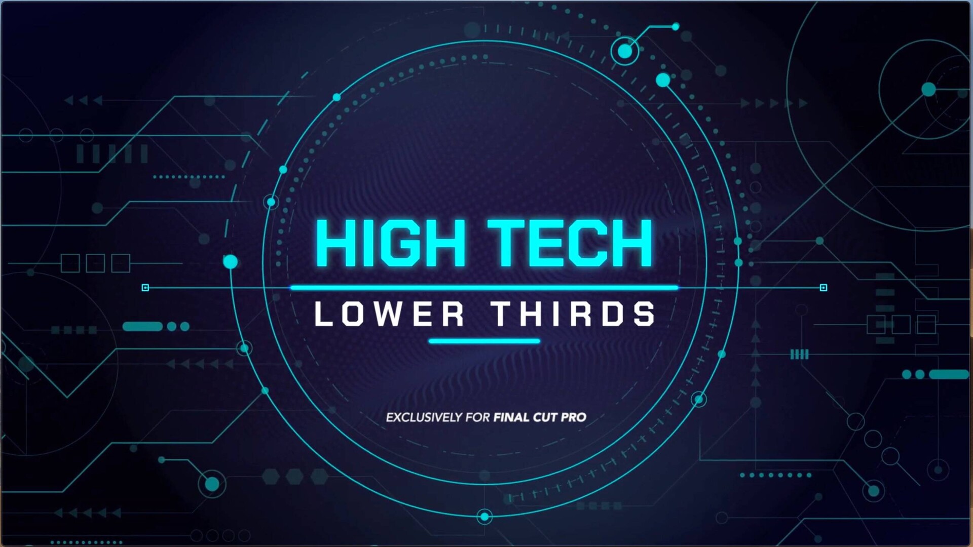 fcpx插件:PremiumVFX High Tech Lower Thirds创意科幻标题