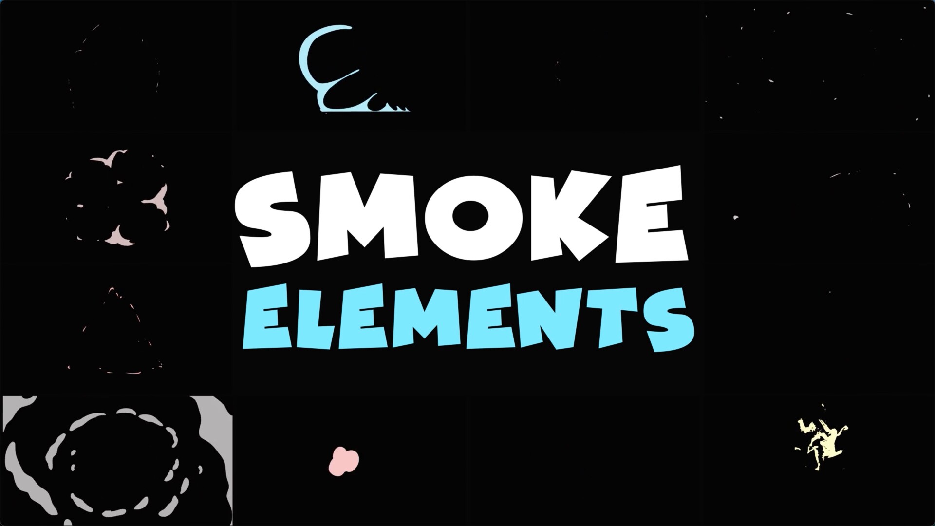 fcpx插件：卡通手绘烟雾效果Smoke Elements