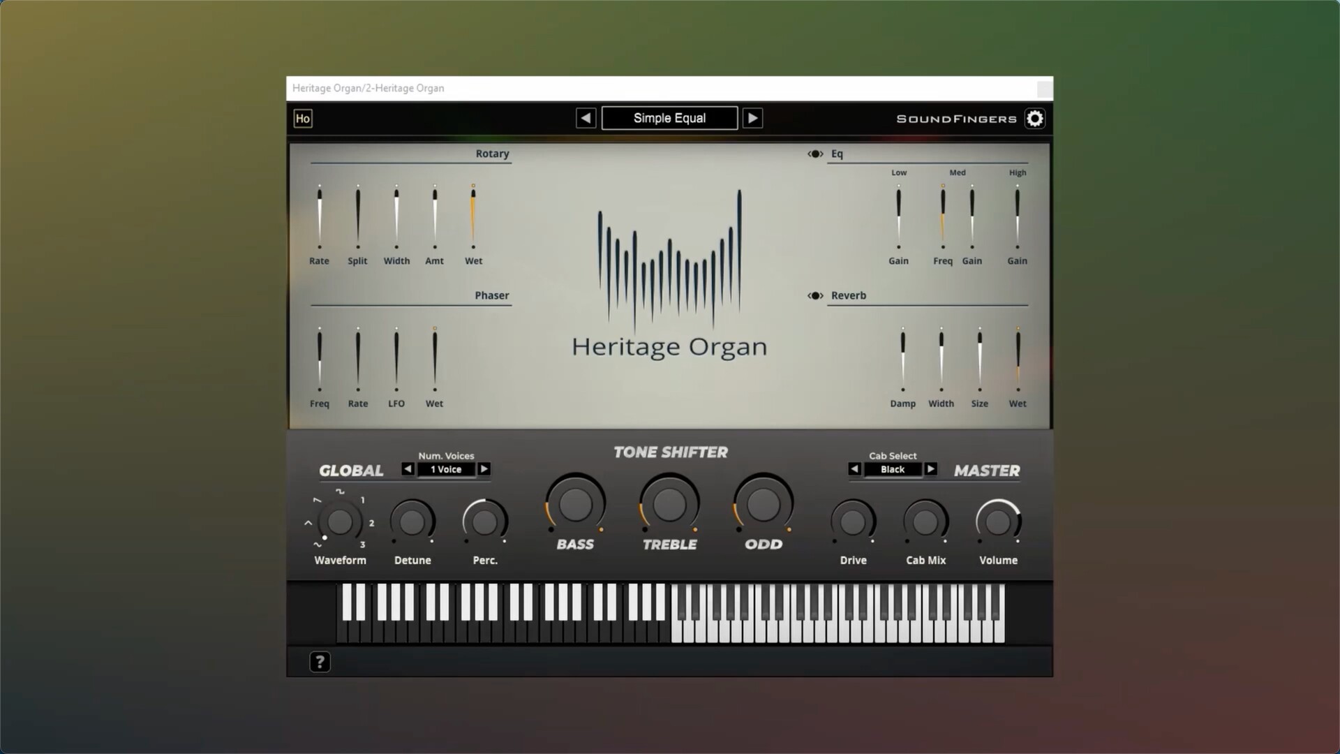 SoundFingers Heritage Organ for Mac(通用合成器)
