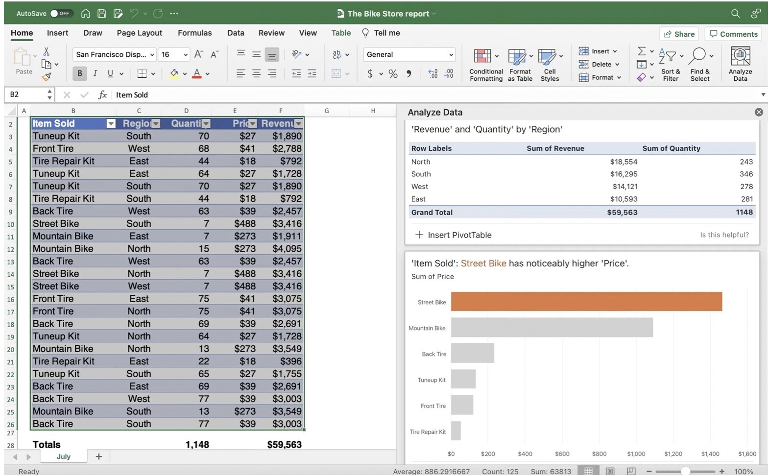Excel新功能分析数据的使用教程分享
