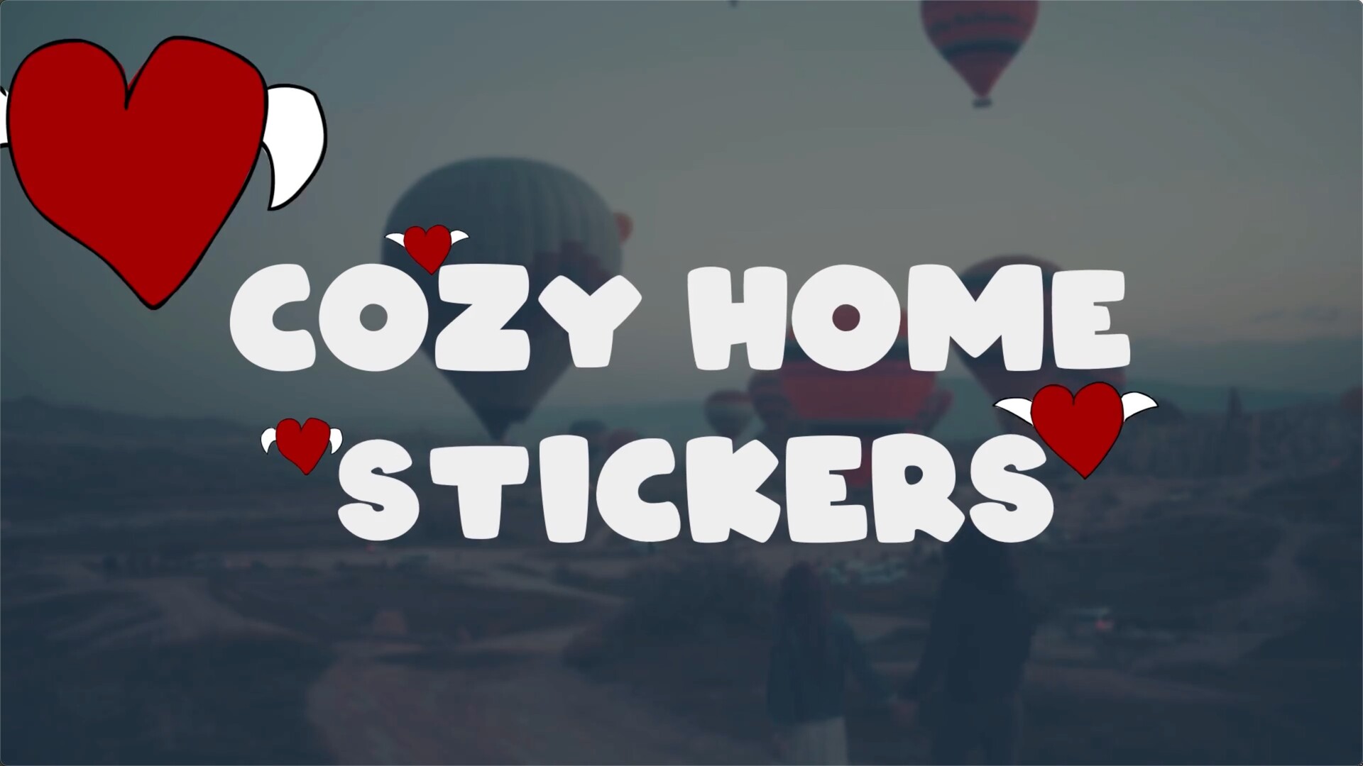 FCPX插件动画卡通温馨家居贴纸模板Cozy Home Stickers 
