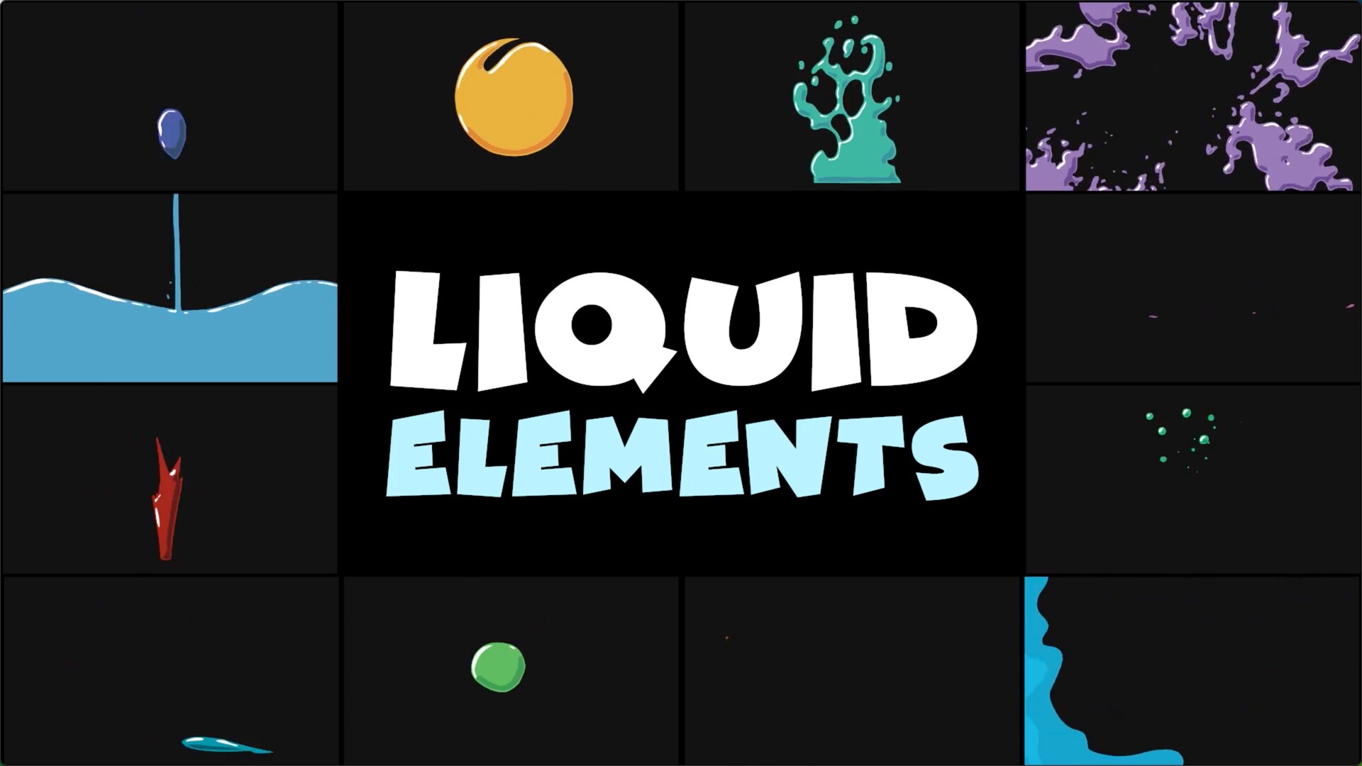 FCPX插件：Liquid Elements Mac(酷炫液体飞溅动态模版)