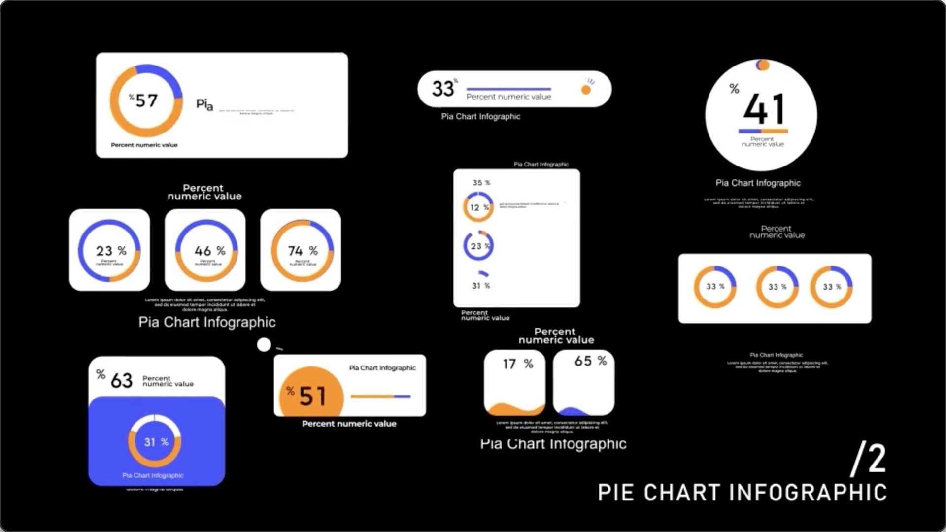饼图信息图表pr预设Pie Chart Infographics 2.0