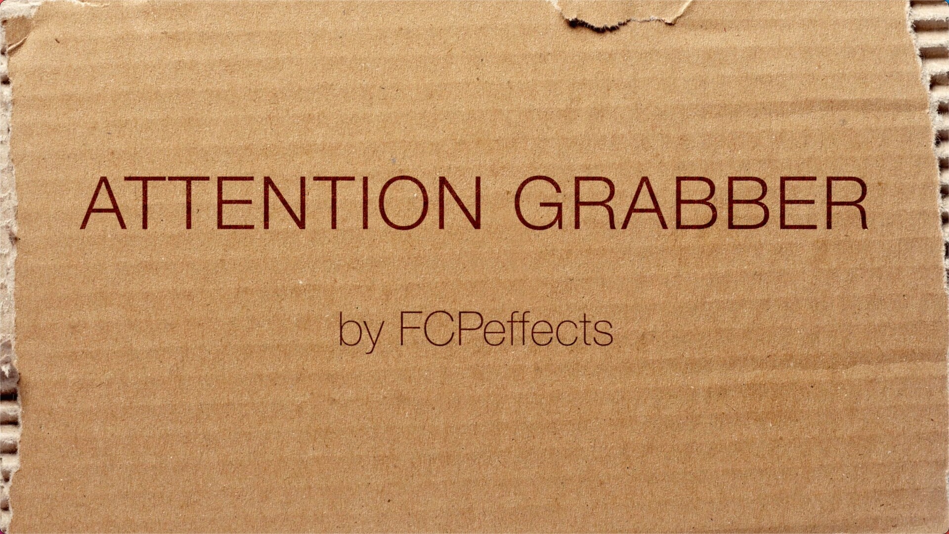 fcpx插件:文本标题模板 Attention Grabber