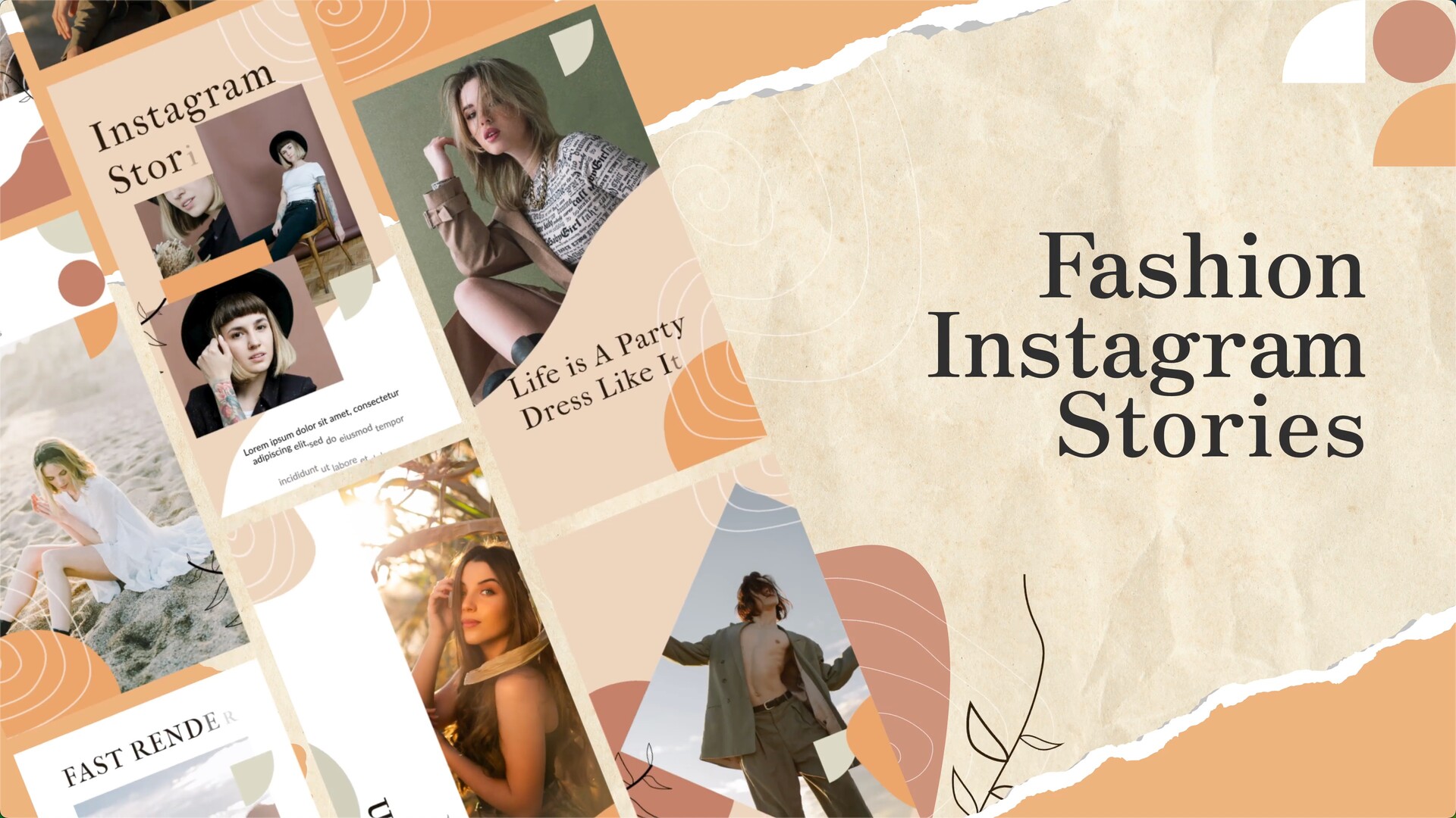 nstagram故事时尚竖屏fcpx模板Fashion Instagram Stories for Mac 