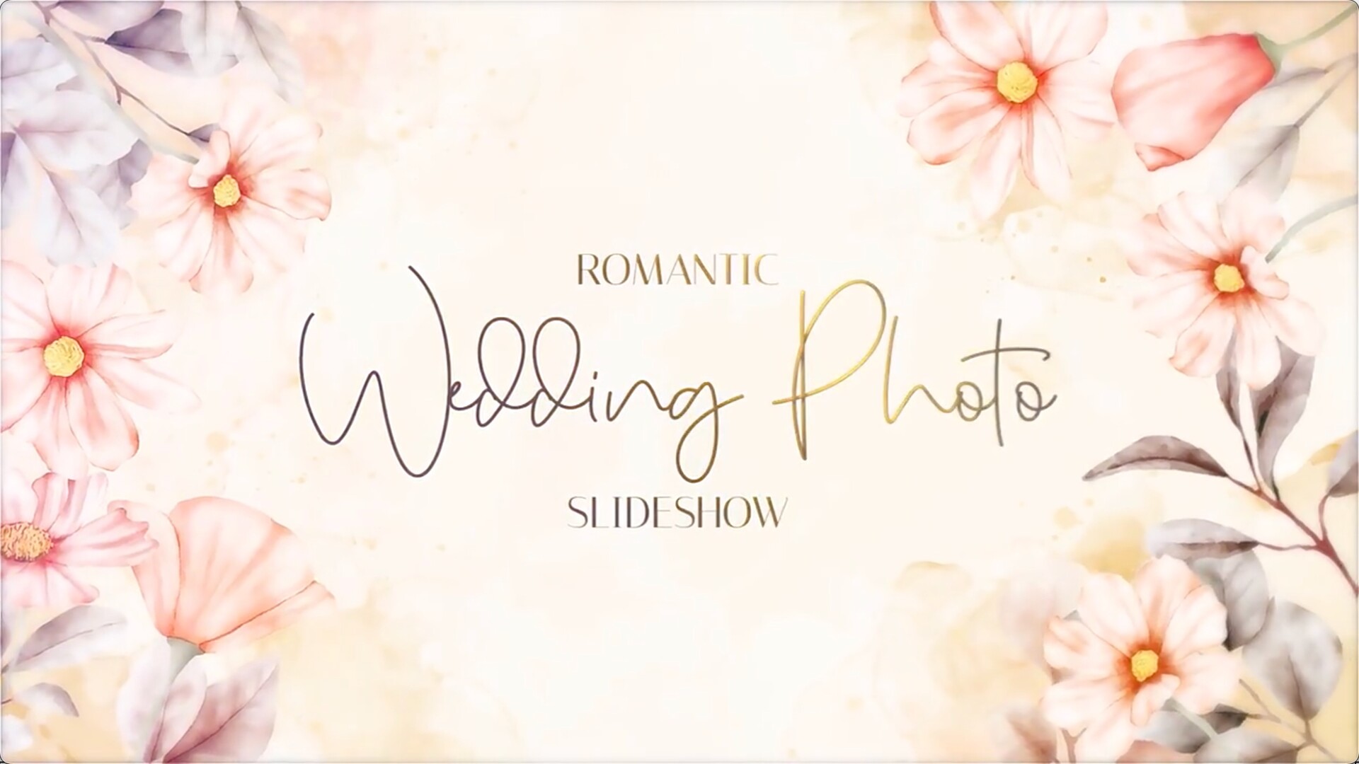 AE模板Romantic Wedding Slideshow 浪漫爱情婚礼照片电子相册介绍动画 