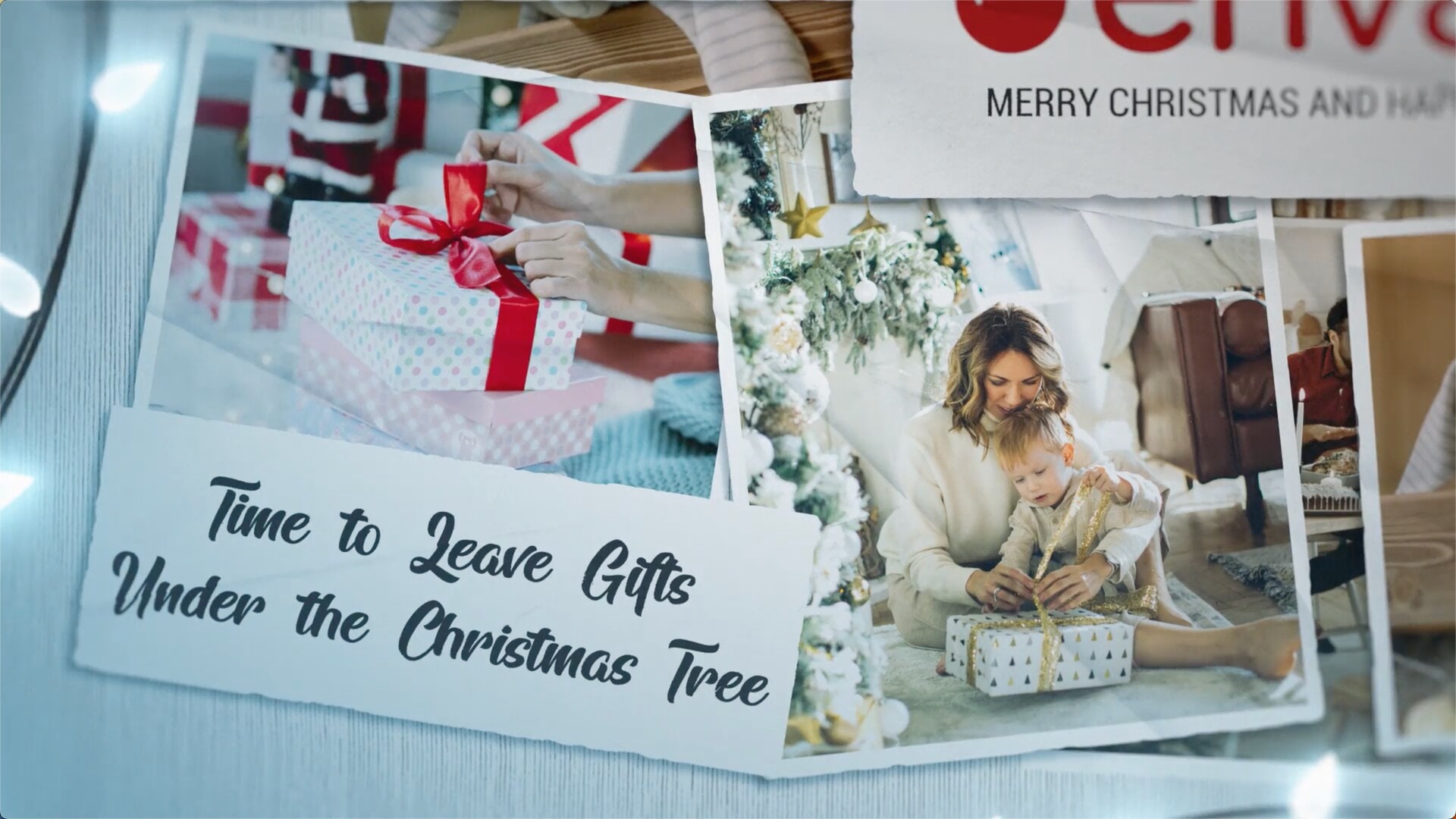 圣诞节贺卡幻灯片展示fcpx插件Christmas Cards Slideshow
