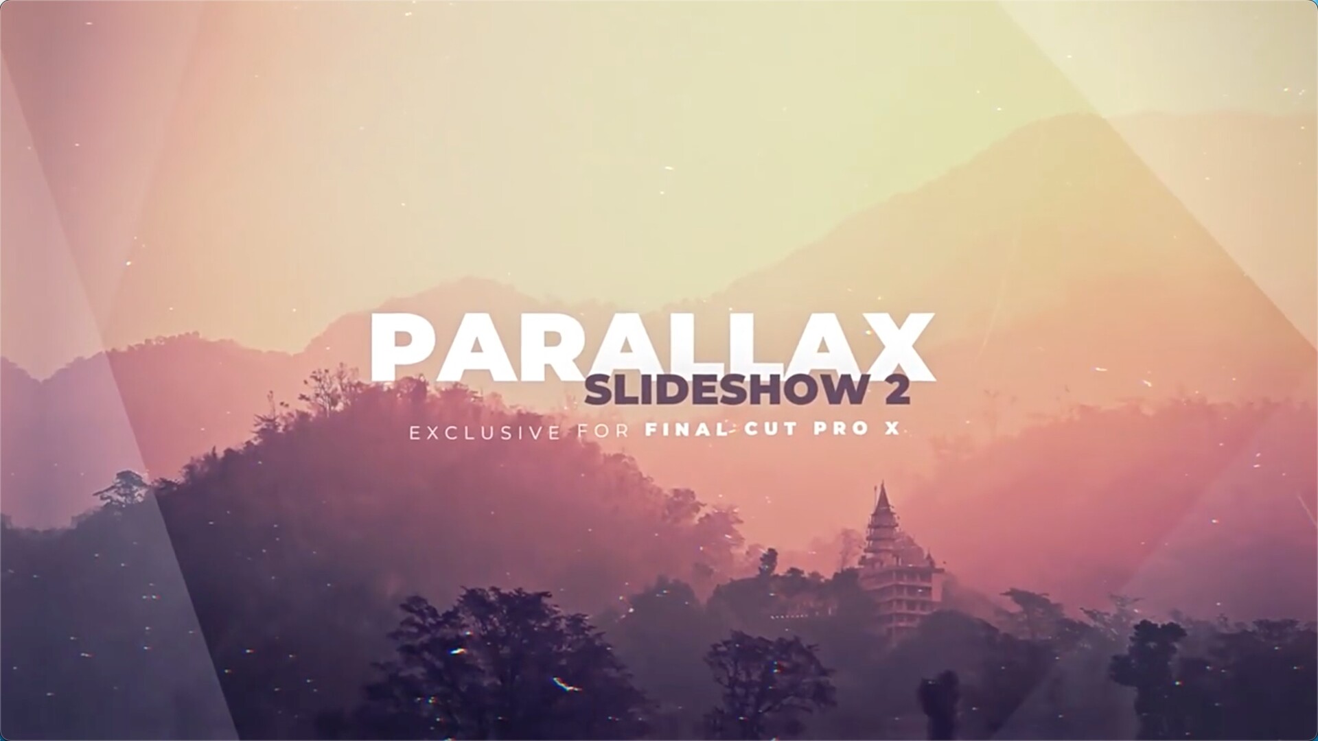 FCPX插件LenoFX Parallax Slideshow 2(15组视差幻灯片场景图文介绍开场预设动画)