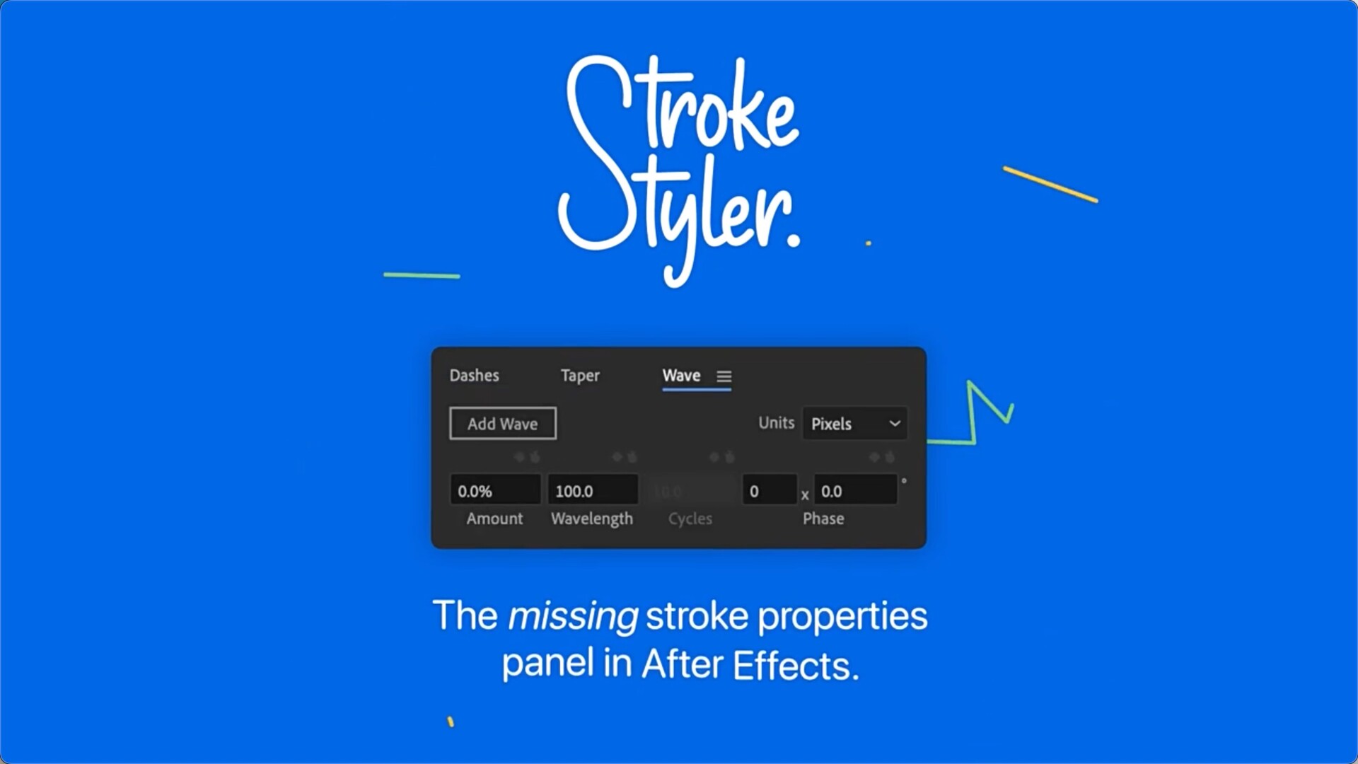 虚线线条描边动画AE脚本 StrokeStyler for mac 