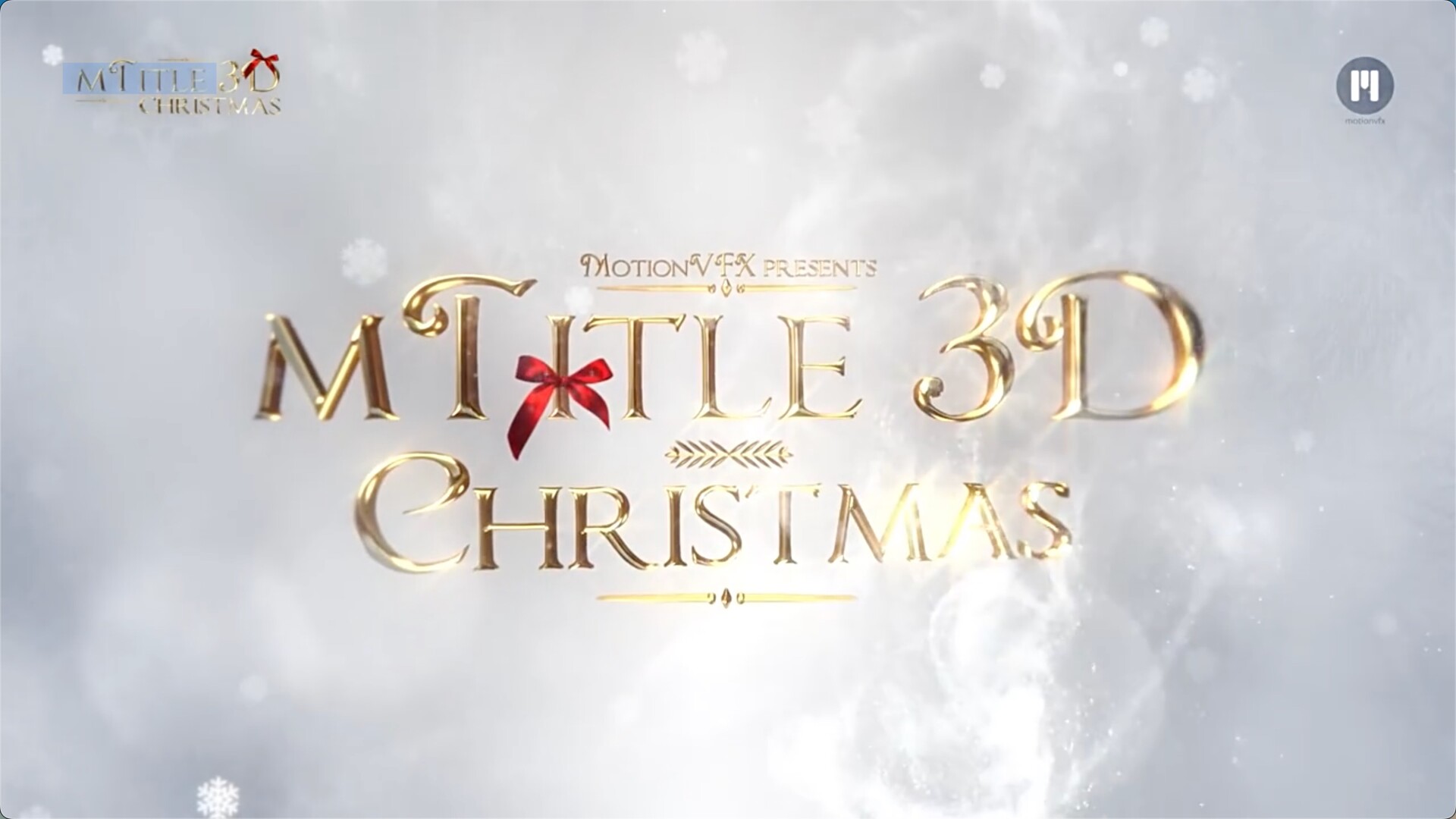 FCPX插件-15个圣诞节日主题3D三维文字标题动画预设mTitle 3D Christmas