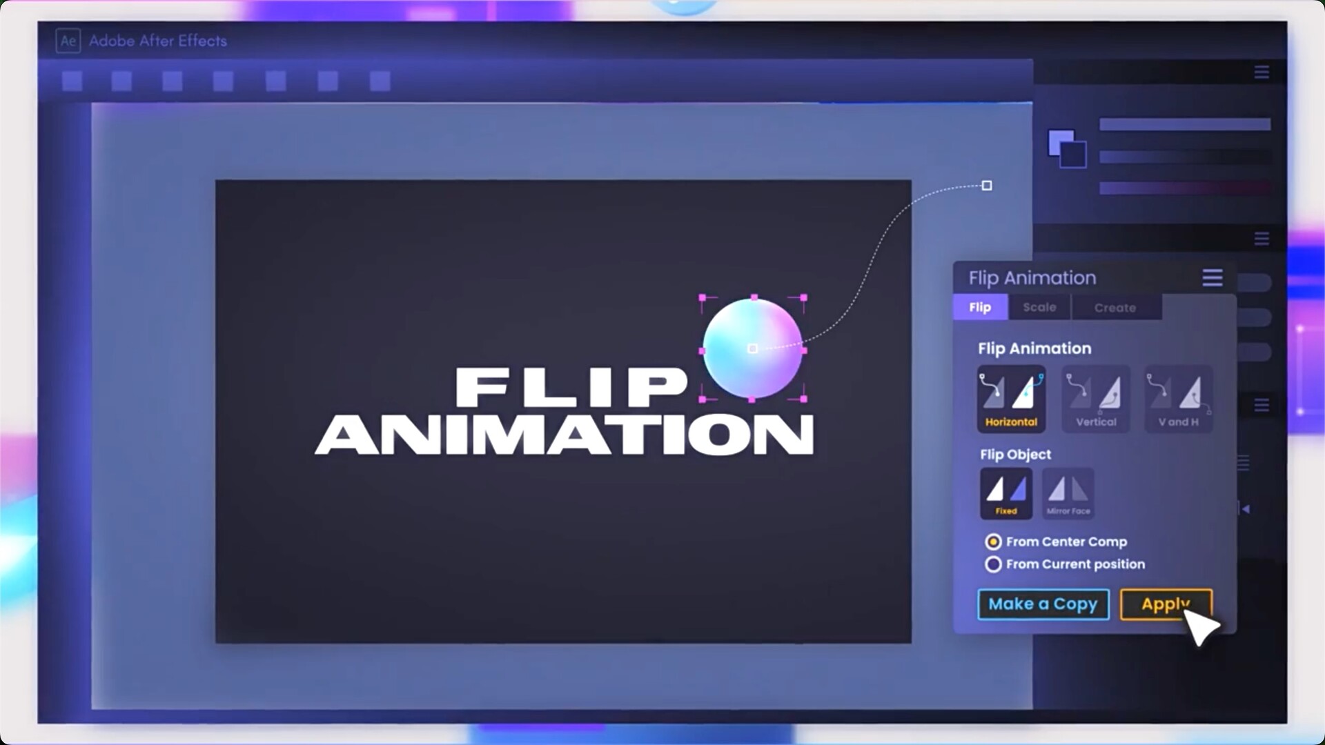 AE脚本-图层翻转镜像对称动画 Flip Animation for mac