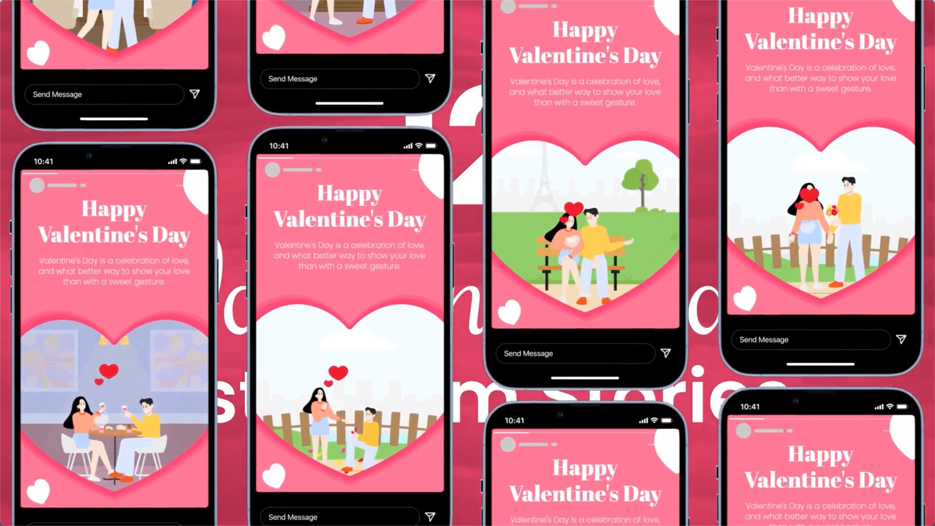 fcpx插件：Valentines Day Instagram Stories(情人节Instagram故事模板)