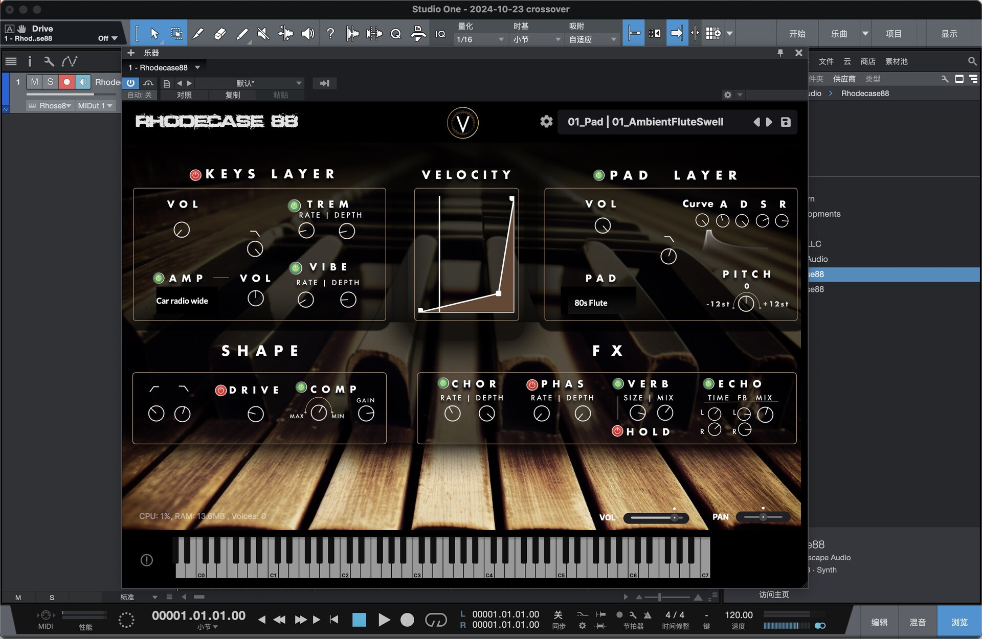  Virtuscape Audio Rhodecase88 for Mac(虚拟乐器)