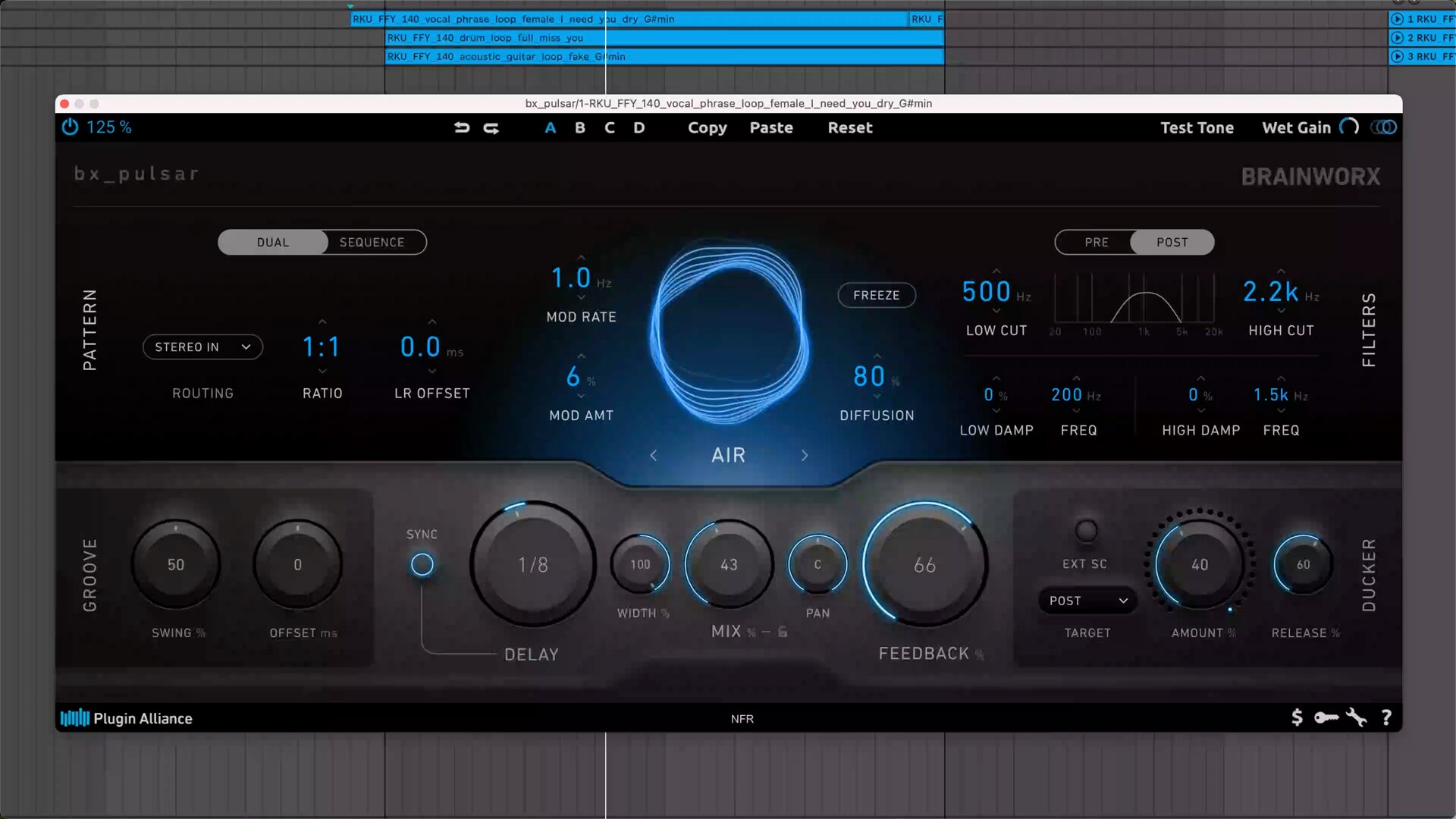 Plugin Alliance Brainworx bx_pulsar for Mac(全新旗舰级创意延迟插件)