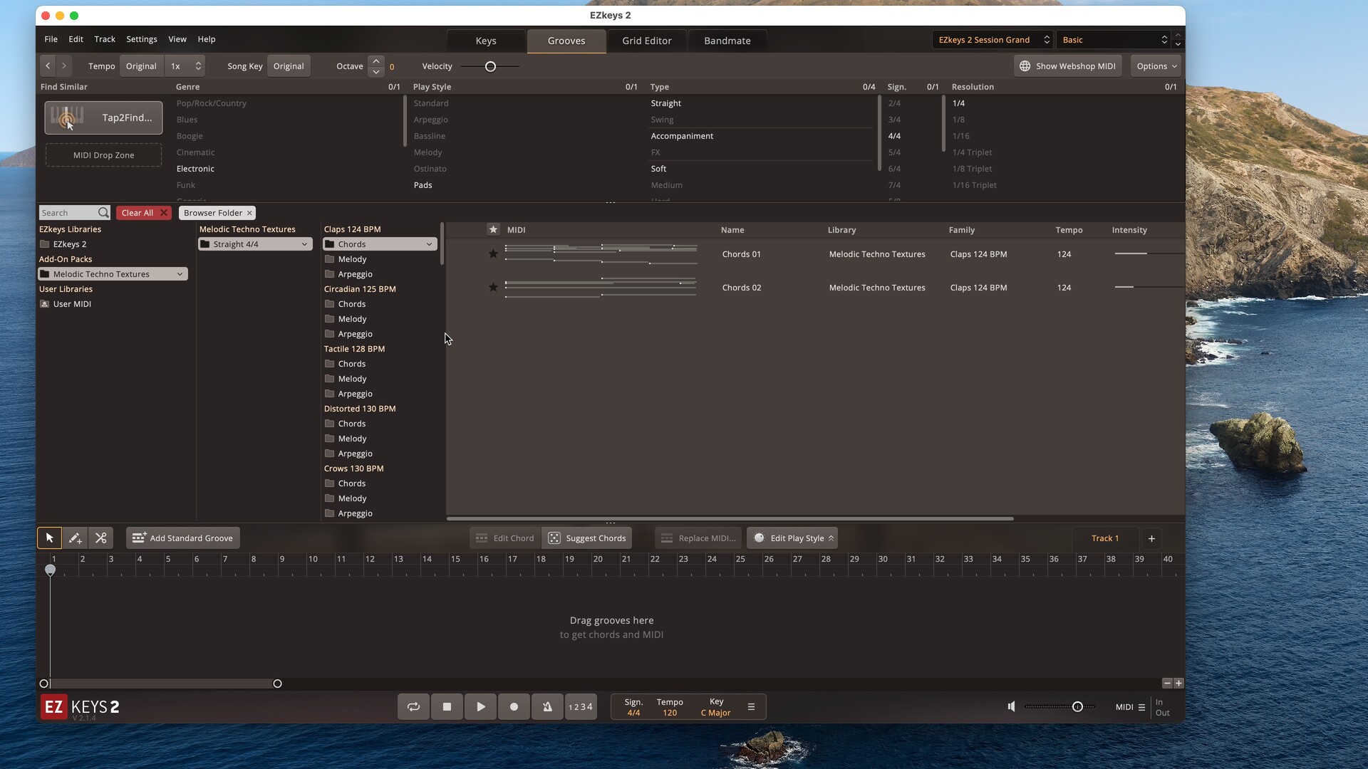 Toontrack Melodic Techno Textures EZkeys MIDI for mac(电子音乐旋律工具包)
