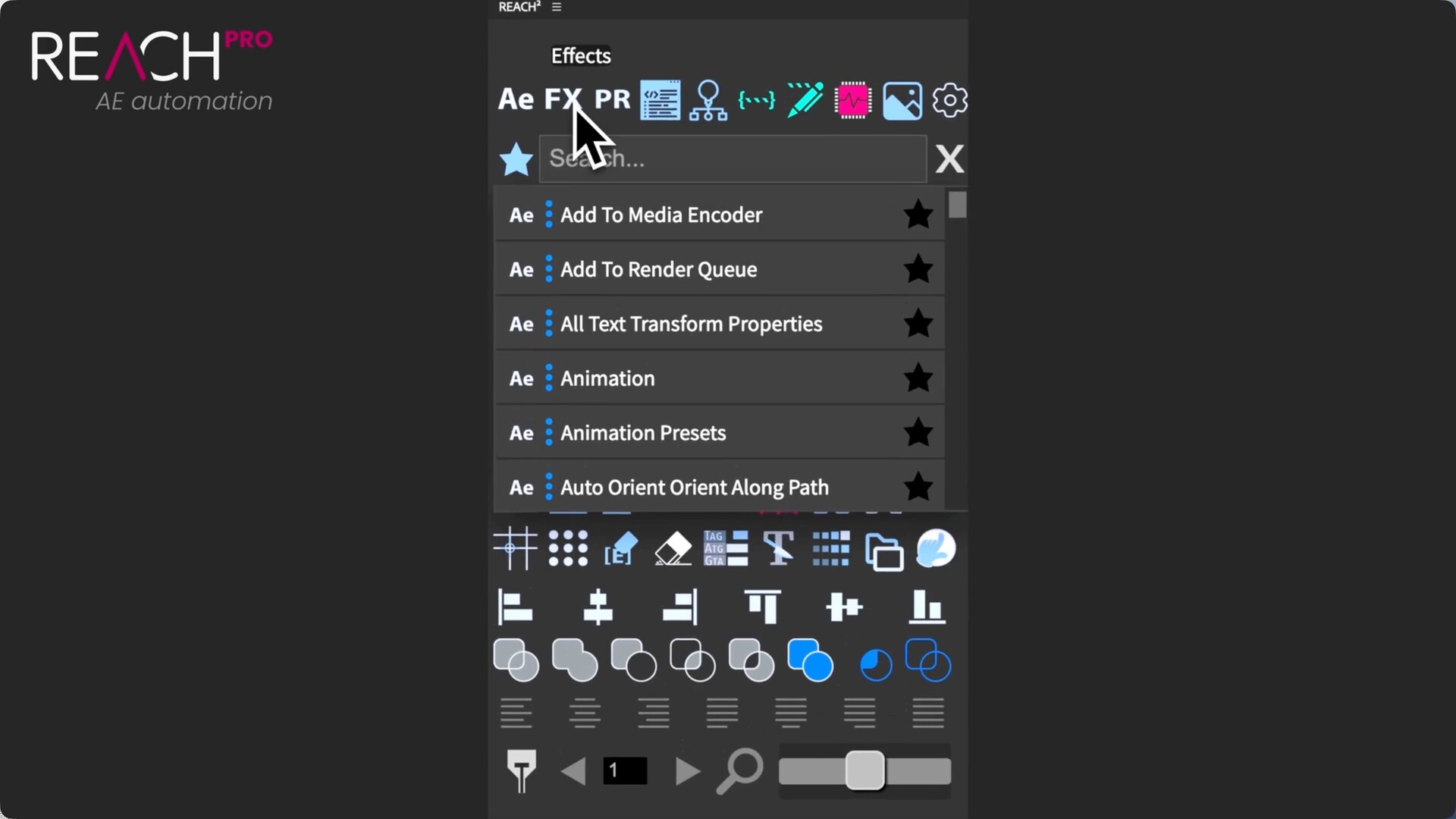 AE脚本-多功能效果辅助工具包 REACH Pro mac