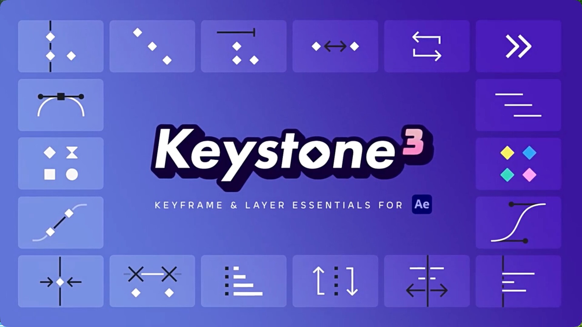 AE脚本-关键帧复制粘贴对齐镜像拉伸调节控制 Keystone for mac