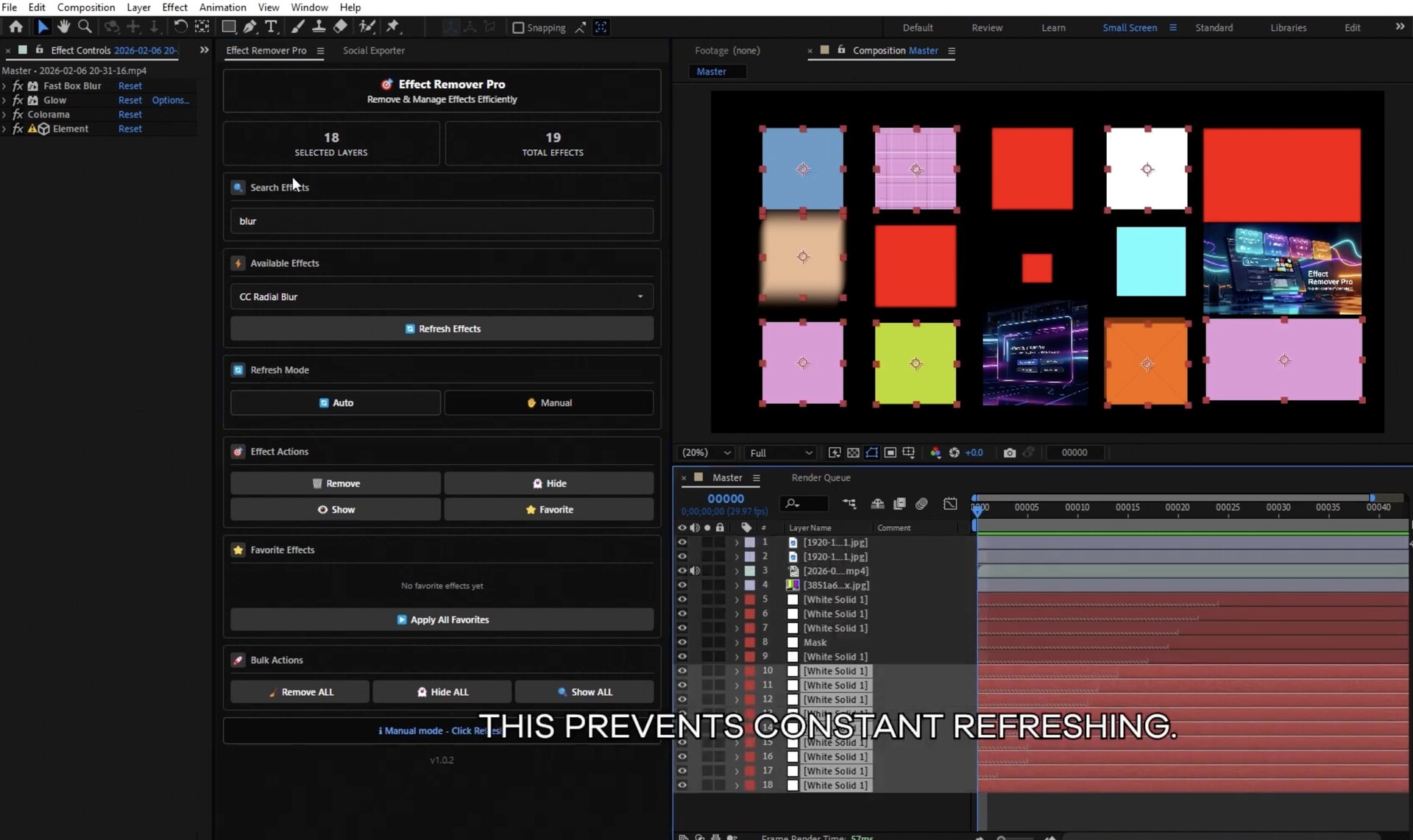 AE脚本-快速管理效果插件 Effect Remover Pro 