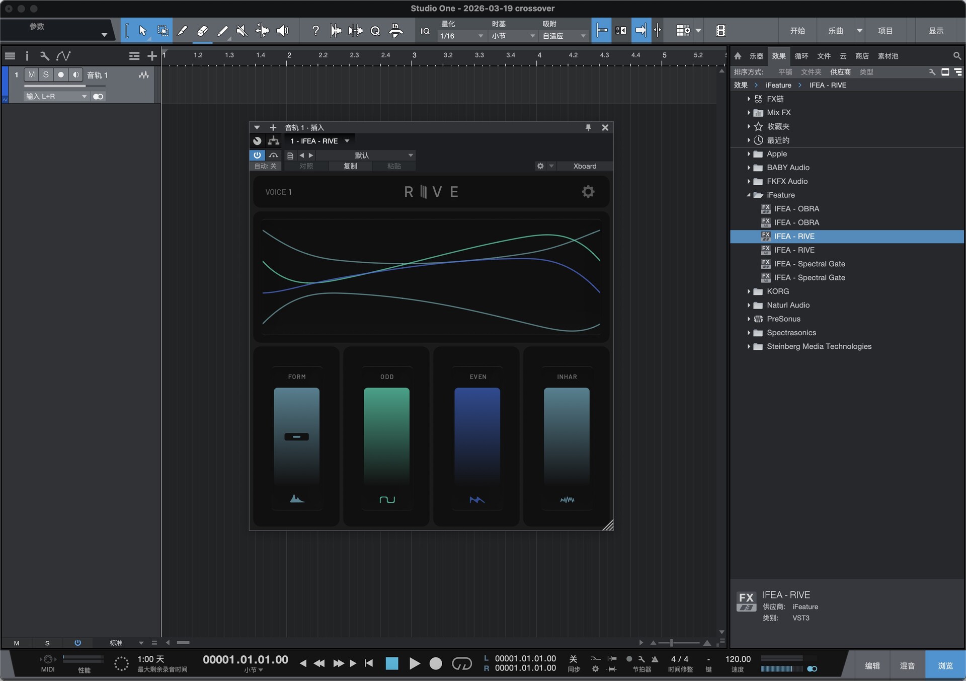iFeature IFEA RIVE for Mac(多音谐波分离效果插件)