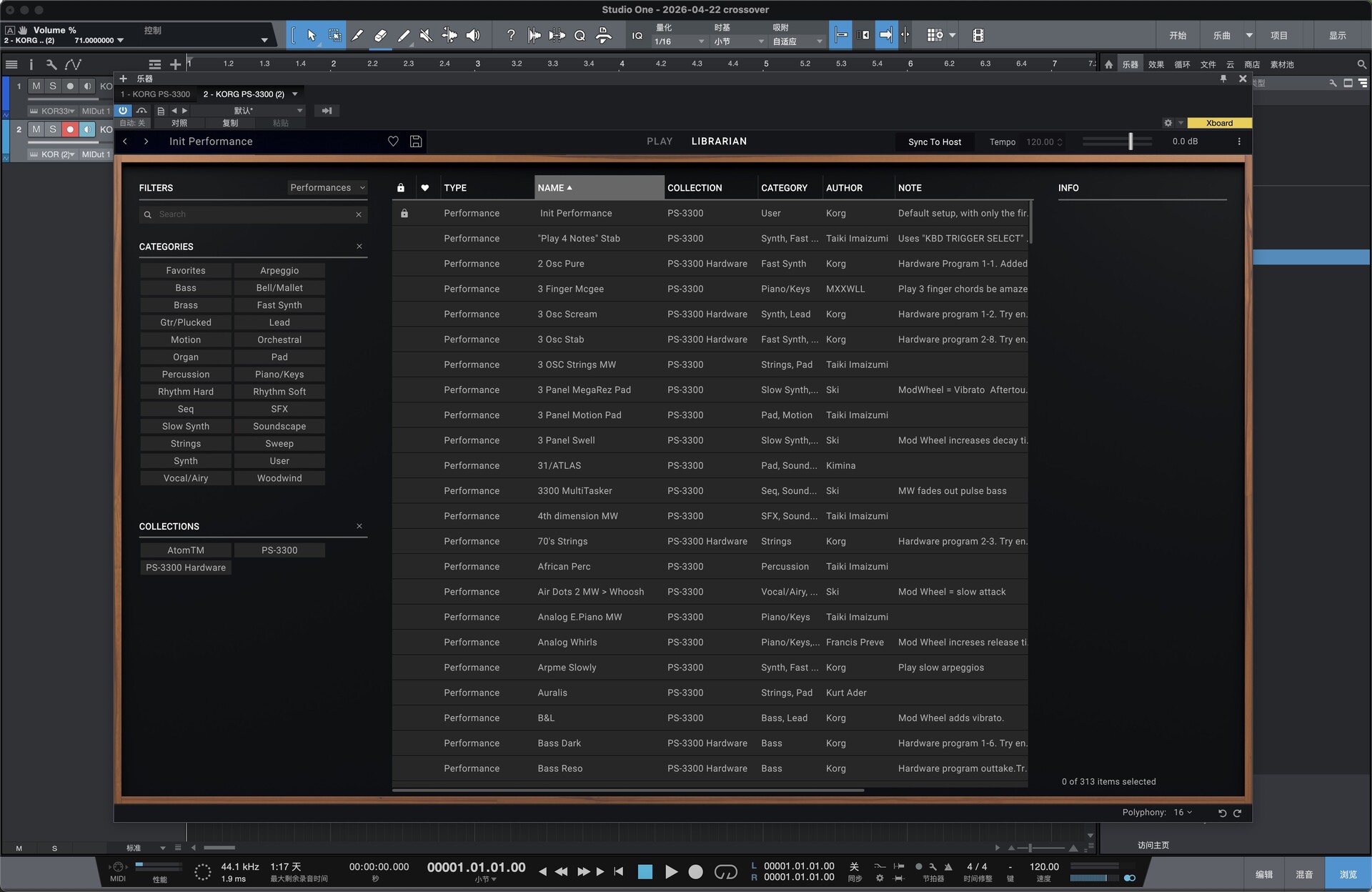 KORG Software PS-3300 for mac(复音合成器插件)