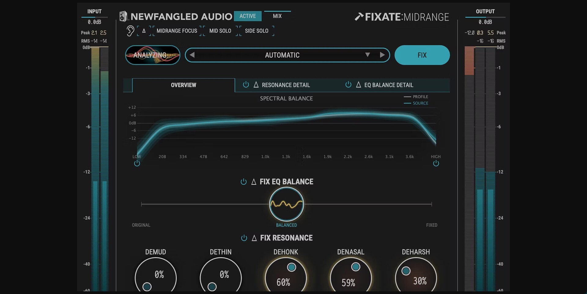 Newfangled Audio Fixate:Midrange for mac(智能动态的中频修复插件)