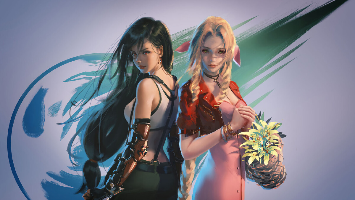 Tifa和Aerith Final Fantasy 7翻拍女孩4K
