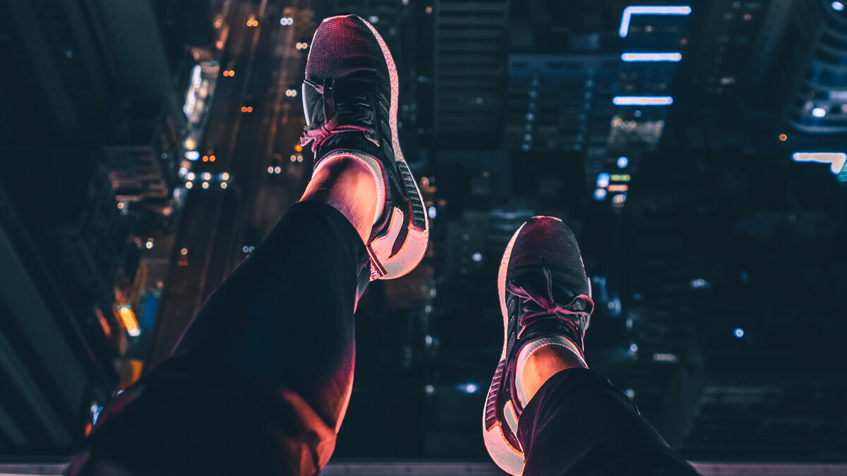 空中城市夜景挂鞋4k（4k）