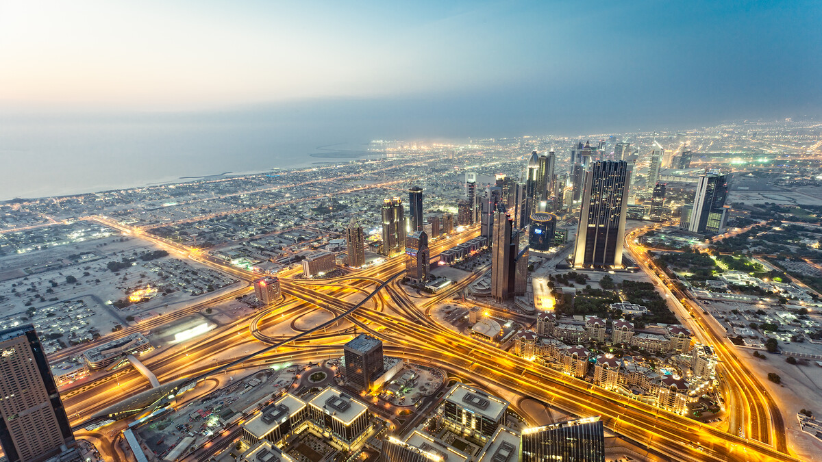 迪拜城市景观天际线