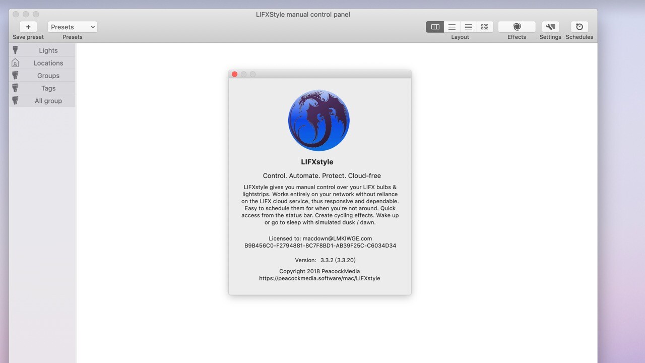 LIFXStyle mac破解版下载-LIFXStyle for Mac(家庭照明系统管理工具)