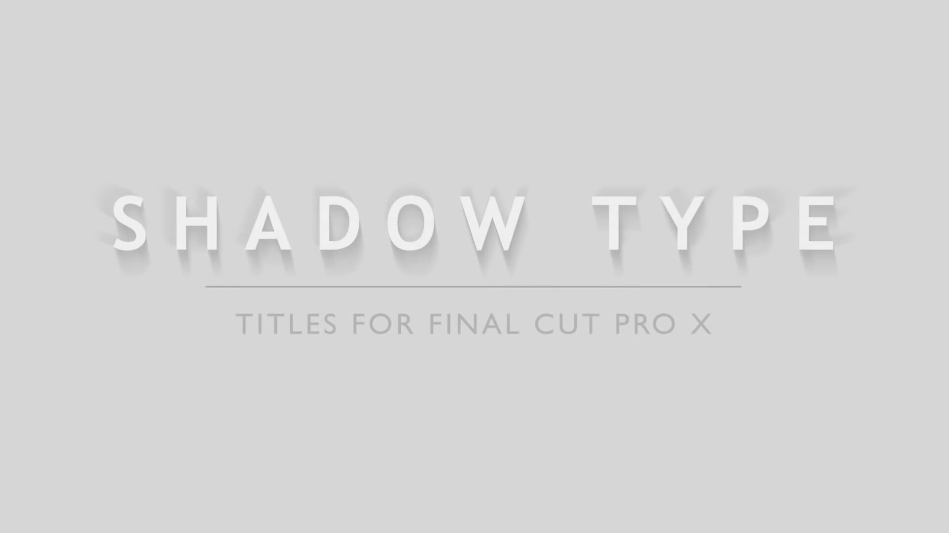 fcpx插件Squid FX Shadow Type(优雅简洁阴影特效字幕插件)