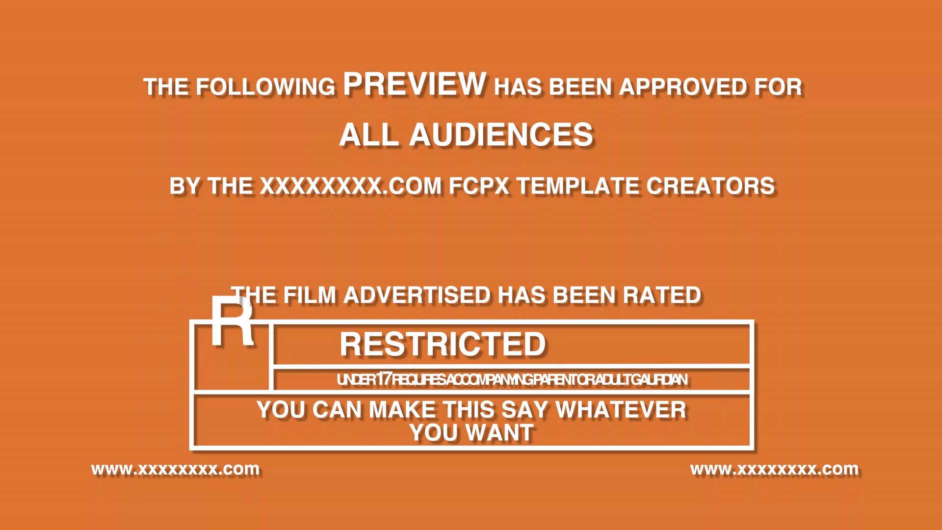 fcpx插件:Movie Rating Preview(电影预告标题)