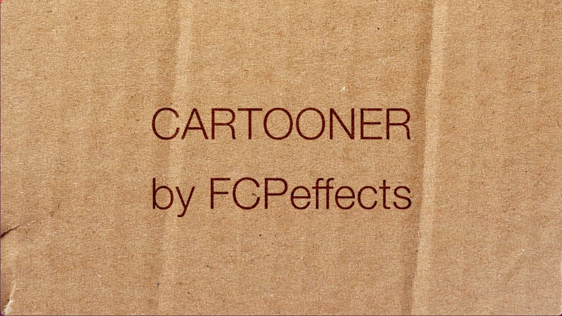 fcpx插件：Cartooner(水彩画艺术效果)